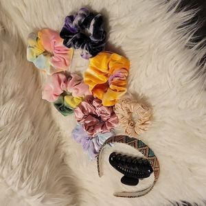 Velvet 5Pack Hair Scrunchies 
